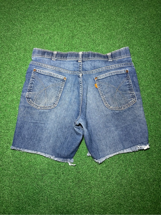 Levi's Other - Levis 70s Cutoff Jorts Vintage Talon Zipper 6” 32 Denim Shorts Orange Tab